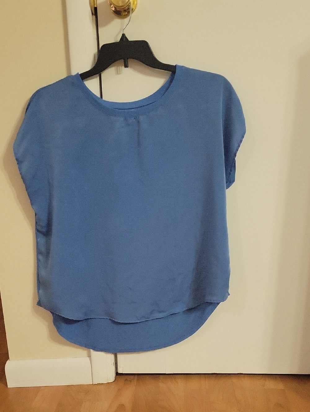Maurices  Blue Relaxed Short-Sleeve Blouse Sz XL